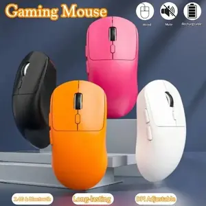 M348 Wireless Mouse for Laptop, 2.4g Bluetooth Slim Compact Rechargeable Portable Mouse, 1600 Dpi Adjustable Stylish Optical Mouse with USB Receiver, Noiseless Computer Mice