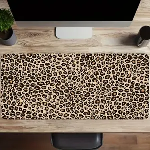 Diatom Mud Classic Leopard Print Mouse Pad, Wild Animal Pattern Desk Mat, Non-Slip Absorbent Large Gaming Pad for Home Office Decor, Desk Accessories