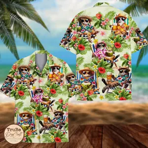 Tropical Cat Hawaiian Shirt: Aloha Summer Beach Button-Down