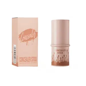 Women's Multi-Use Cream Concealer Stick with Brush - Flawless Beauty Cosmetic, Brightening Highlighter, Blush Stick, Matte & Radiant, Lightweight Foundation, 12 Color Shades, For All Skin Types, Daily Use & Gifting
