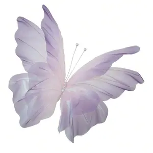 Artificial Butterfly, 1 Count Fake Butterfly, Realistic Large Butterfly, DIY Craft Decoration for Wedding, Party, Home Decor, Decorative Ornaments, Gifts
