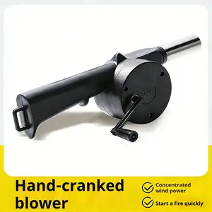 Outdoor Portable Hand-cranked Air Blower for Household Charcoal Grill Fire-starter with Concentrated Wind Power Ideal for Easy Fire-starting