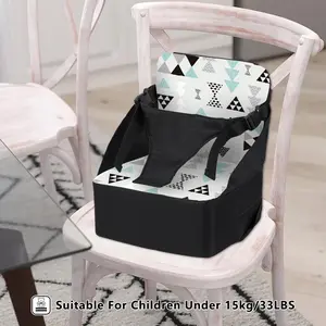 Portable Booster Seat Cushion for Kids, Travel-Friendly High Chair Pad with Backrest & Adjustable Straps, Waterproof Anti-Slip Design, Baby Furniture