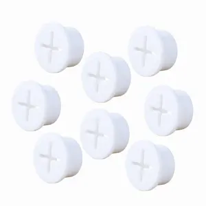8 Pack  Cord Grommet 3/4 Inch Flexible Wire Rubber Grommets for Desk and Other Furniture Wall Hole Cover  Management Wire Organizer  Pass Through, White Color
