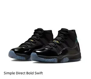 Black & Blue Colorblock High-Top Retro Basketball Sneakers | Streetwear Shock-Absorbing Breathable Athletic Shoes