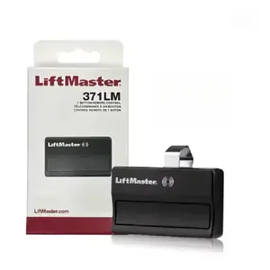 371lm Garage Door Opener Remote Control Rolling Code Electric Gate Remote Wireless Transmitter, One Button, Wireless Operation, Lithium Button Cell Battery Included