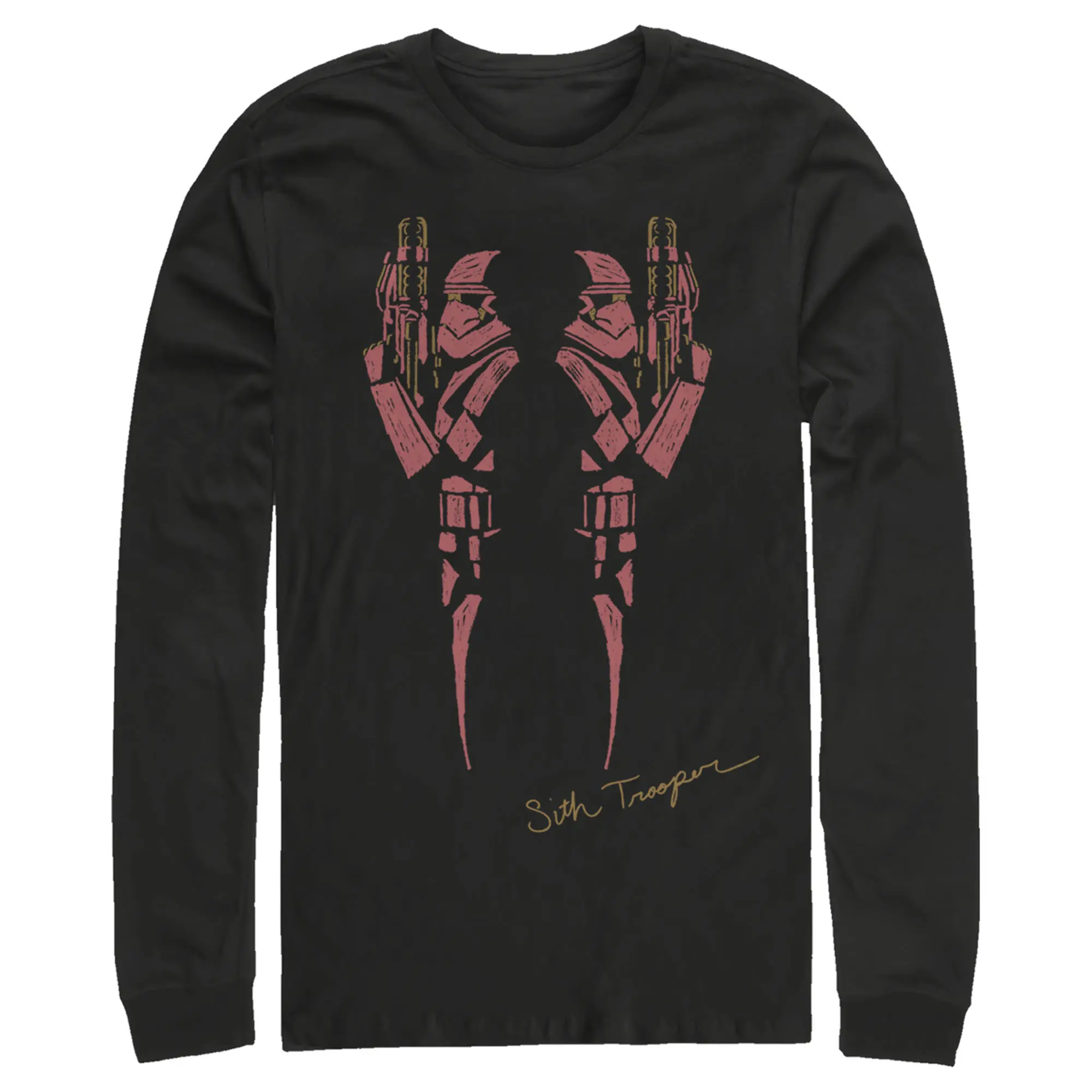 Men's Star Wars: The Rise of Skywalker Sith Trooper Inkblot Long Sleeve Shirt