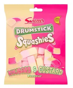 Swizzels Drumstick Squashies Rhubarb & Custard Flavour. 120g