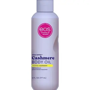 eos Cashmere Oil, Vanilla, 24 Hour Moisture, Plant-Based Squalane to Soothe, Soften and Smooth Dry Skin, 6 fl oz