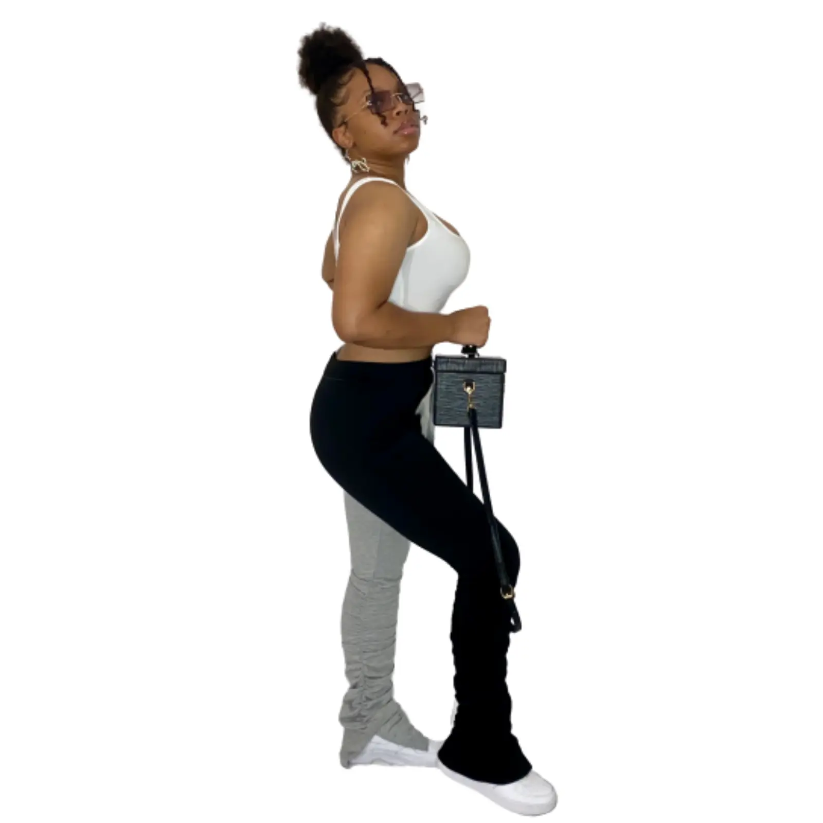 Yin-Yang Women's Stacked Pants, Chic and Comfortable - Womenswear Bottoms