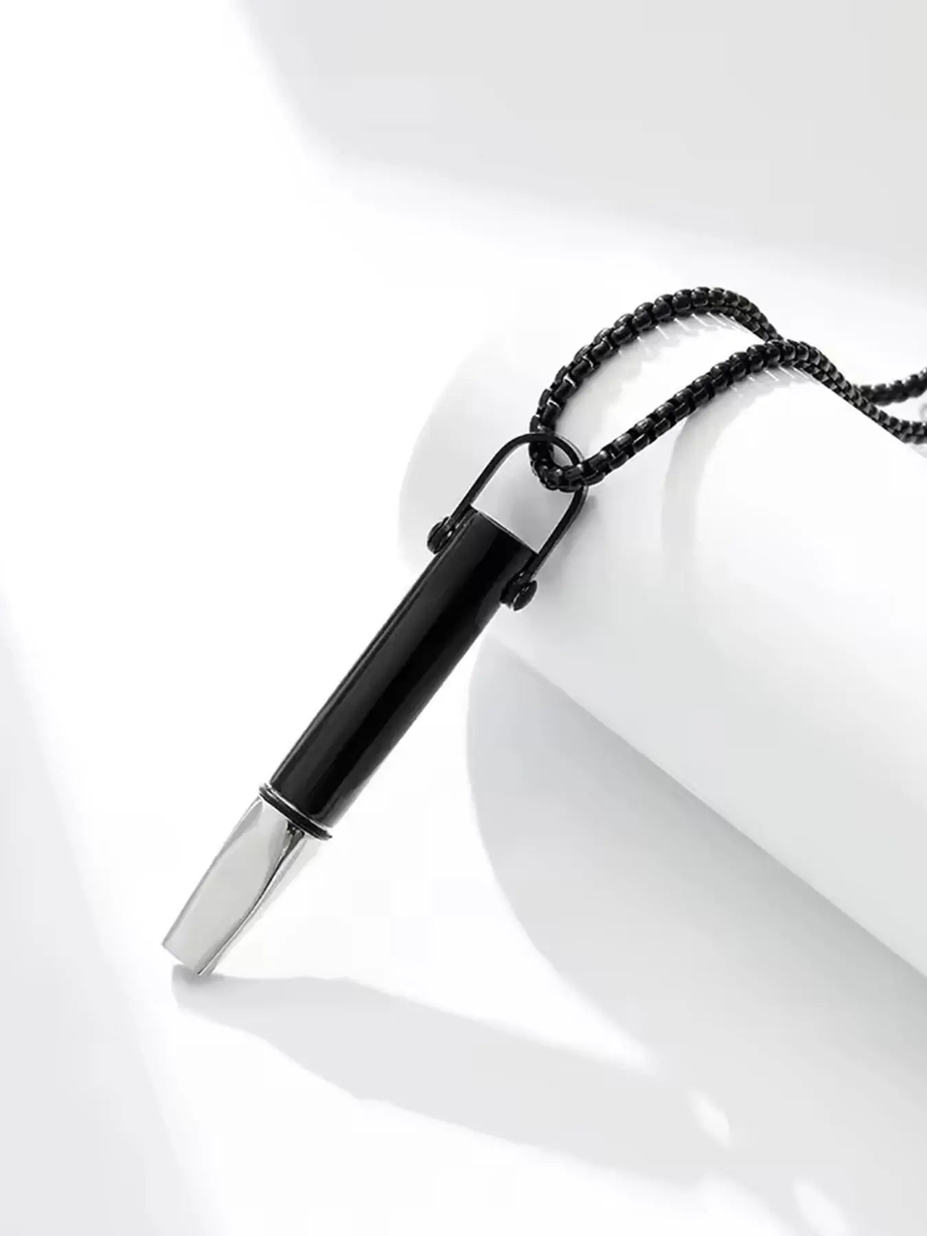 Breathing Necklace Stainless Steel Detachable Core Anxiety Relief Pendant, Stress Reduction Gift for Men Women, Daily Wear Jewelry