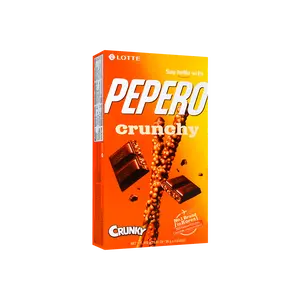 LOTTE PEPERO Chocolate Cookie Sticks 8 Packs - Korean Snack, Stray Kids Official Merch, Crunchy Biscuit Treat 312g