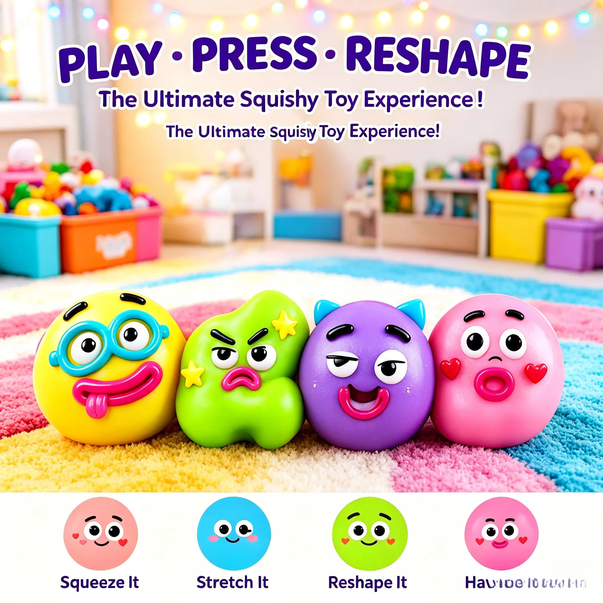 Dog Face Swap Squishy Slow Rising Squeeze Ball, Soft TPR Puppy Face Changing Fidget Squishies, Portable Pocket Size Hand Sensory Toy, Creative Desk Decor Vent Toy, Lovely Holiday & Daily Gift for Kids, Teens and Adults