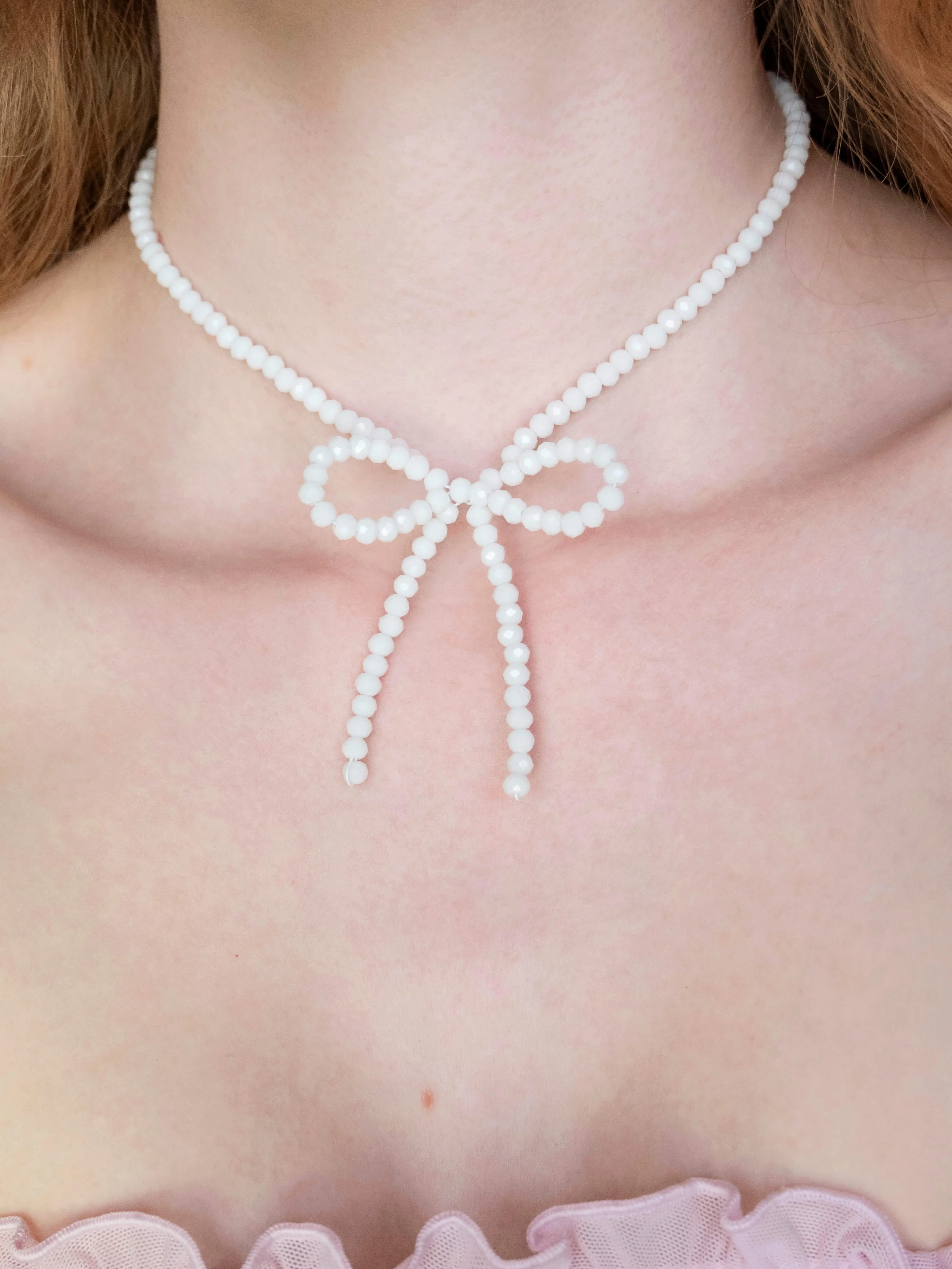 Beaded Bow Necklace Beaded Bow Necklace