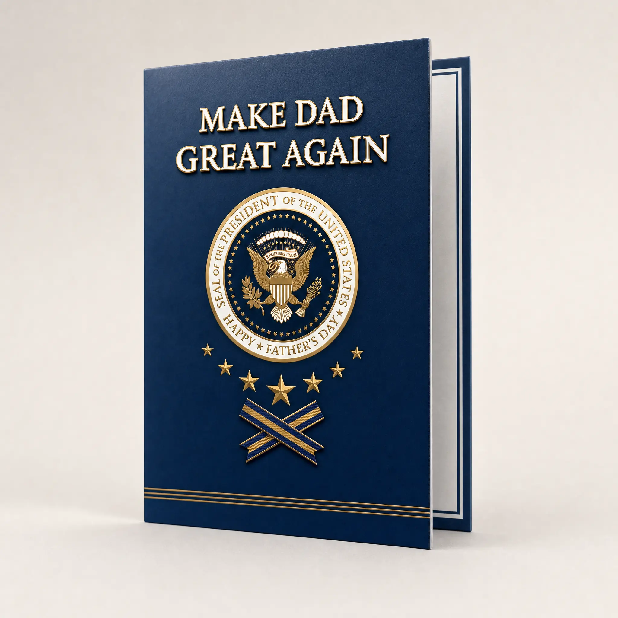 Funny Talking Trump Father's Day Card – "Make Father's Day Great Again!" 30s Real Voice, #1 Dad Trophy, White House Design, Funny Political Humor Gift for Dad