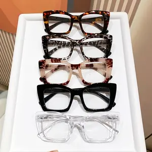 5-Pack Blue Light Blocking Glasses, High Definition Glasses, Fashionable Simple HD Lens Reading Eyeglasses, Comfortable Portable Men Women Magnifying Glasses