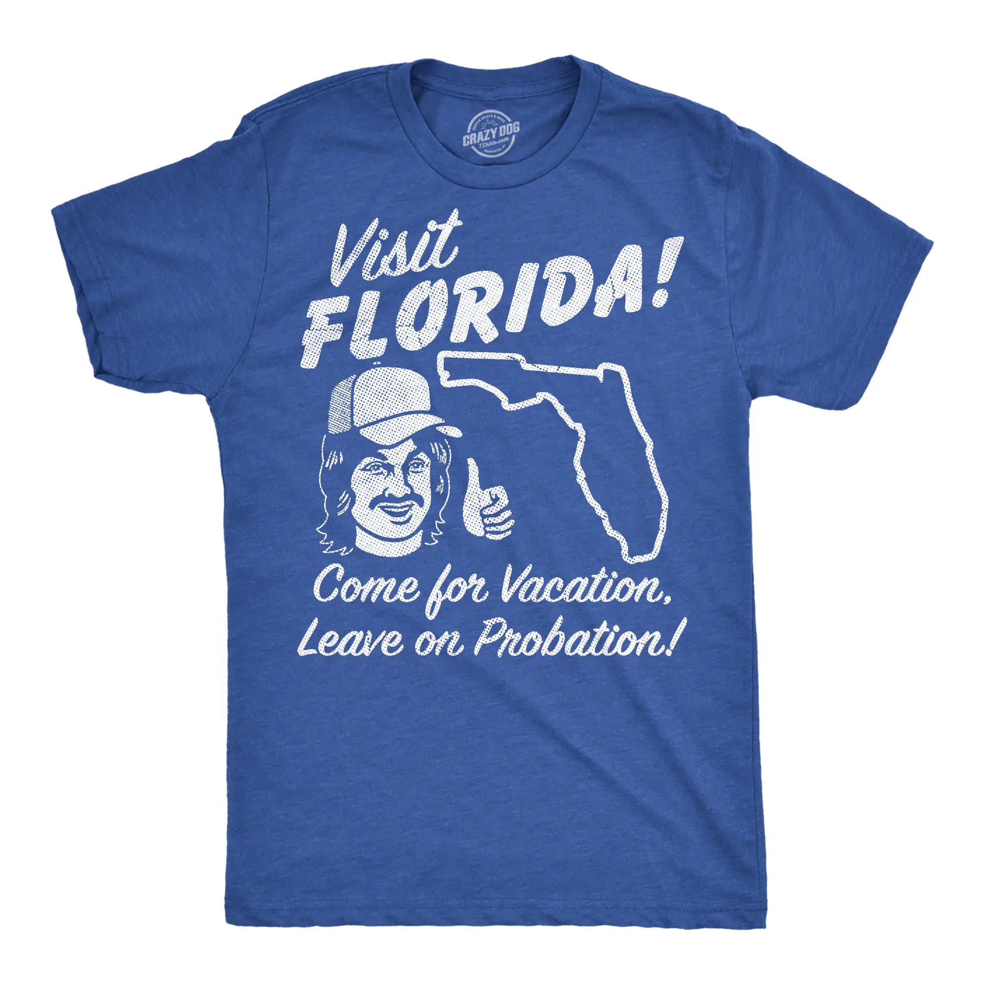 Mens Funny T Shirts Visit Florida Sarcastic Travel Graphic Novelty Tee for Men Mens Funny T Shirts Cool Vintage Fashion T-Shirt Gift Classic Menswear Funny Summer Short Sleeve Novelty Tees for Guys Royal -