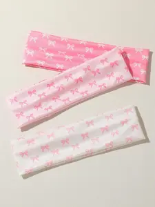 3pcs Women Hair Accessories Set, Makeup Headband, Sporty Hair Band, Casual Style, Random Pattern, All Seasons Use, Non-Sensitive Goods
