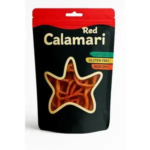 Premium Dried Squid - 4oz (110g) - Delicious Seafood Snack, High Protein. Dry shredded squid (Calamari). Non-Gmo, 100% Natural. Has a slightly sweet taste.