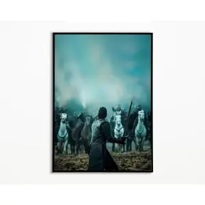 [UNFRAMED POSTER] Game of Thrones Poster , Jon Snow Poster No Frame, Battle of Bastards Poster, Legendary , Minimalist Series Poster, Premium Product, Wall Art Un