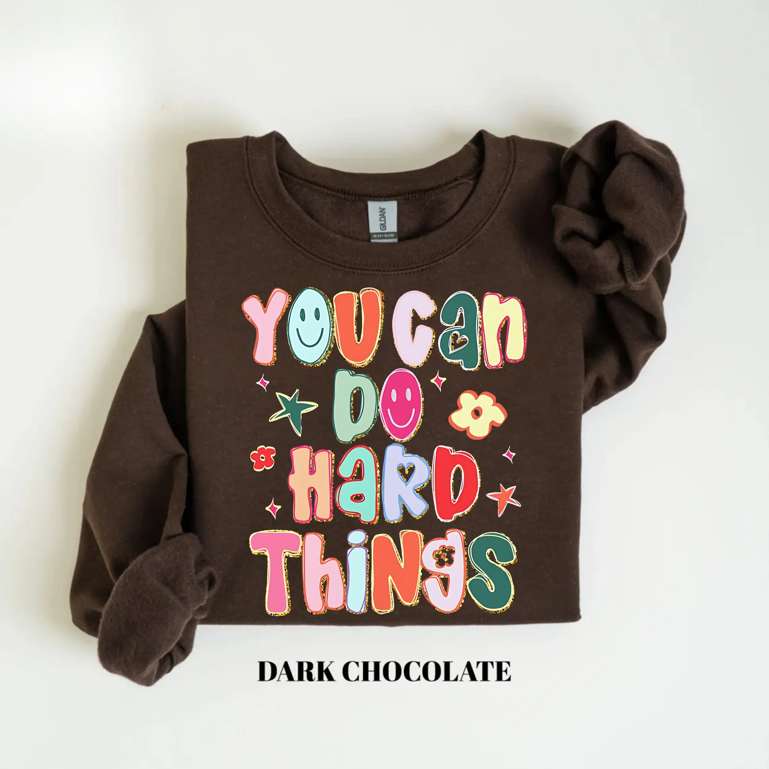 Gildan You Can Do Hard Things Teacher Sweatshirt, School Counselor Crewneck, Special Education Teacher SPED Sweater, Motivational Teacher Gift