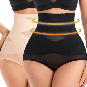 2/3PCS High Waist Tummy Control Shaper Panty  Waist Trainer Girdle Body Shaperwear Underwear Briefs for Women