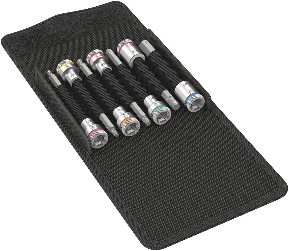 WERA 05003181001 8740 B HF IMPERIAL 1 BIT SOCKET SET 3/8" DRIVE, WITH HOLDING FUNCTION