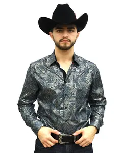 VS100L-FPMSFL-KF-09-07-LT.GREY- Men's Vaquero Signature Fashion Shirts Menswear