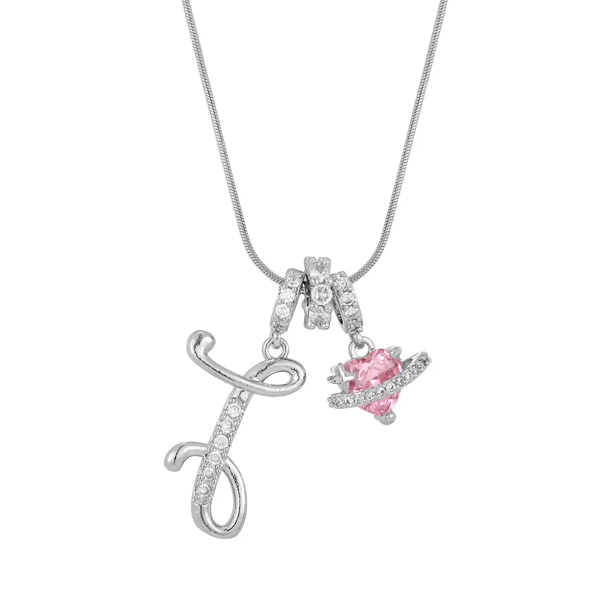 Silver I (Pendant -Snake Bone Chain)