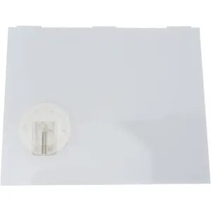 Replacement RV Screen Door Slider Panel 12inch X 9.75inch Plastic Clear Slide Panel with Push Down Knob Opener 239061