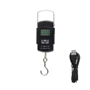 [ Precision Digital Fishing Scale ] Portable Hanging Electronic Scale 110lb/50kg with Backlit LCD for Outdoor Anglers Heavy Duty Home & Travel