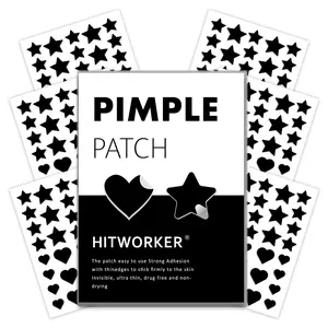 Hitworker Star & Heart Shaped Pimple Patches, Hydrocolloid Acne Patches for Face, Invisible Spot Covers, Strong Adhesion, Ultra Thin, Drug Free, Acne Spot Treatment