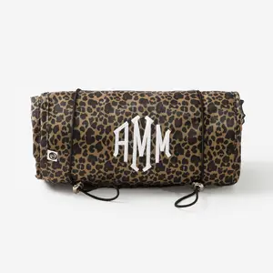 ML Marlelylilly Monogrammed Toiletry Kit with Velcro Mesh Pouches and Cinch Closure