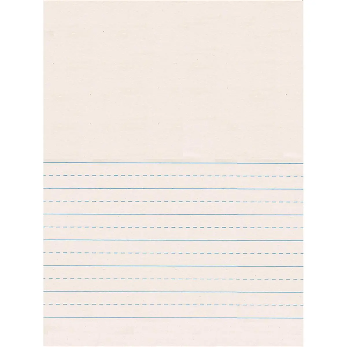 Pacon Stationery Paper - 9x12 in Writing Supplies, Ruled with Dotted Midline, 6 in Blank Space, 500 Sheets (2 Reams), Newsprint for Scrapbooking DIY Craft Projects