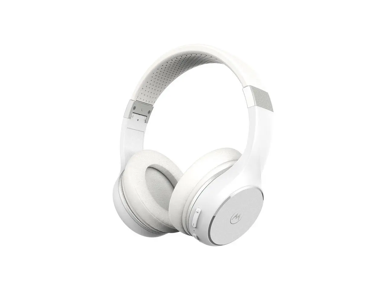 Motorola Sound Moto XT220 Bluetooth Wireless Headphones with Microphone, in-Line Control for Calls - Foldable Over-Ear Head Phones, Adjustable Headband, Dynamic Bass, Clear Sound - White