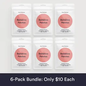 6 Packs of Kind Patches Berberine Patches, Steady Release, Vegan, 6 Months Supply 6 Packs of Kind Patches Berberine Patches, Steady Release, Vegan, 6 Months Supply