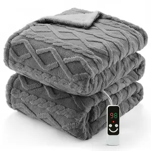 YOOFOSS Heated Blanket Electric Blanket Throw - Heating Blanket with 5 Heating Levels & 12 Hours Auto Off, Soft Cozy Sherpa FleeceWashable Blanket with Fast Heating