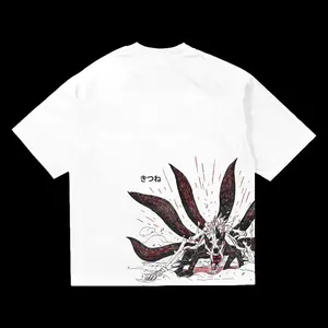 Naruto Nine-Tails Cloak Heavyweight Tee 100% Cotton Naruto Nine-Tails Cloak Heavyweight Tee 100% Cotton