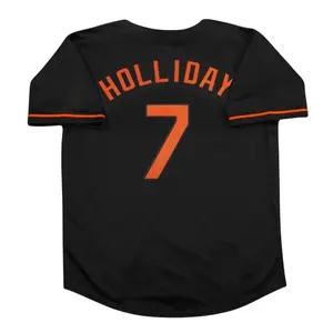 Jackson Holliday Baltimore Baseball Jersey, Classic Black & Orange #7 Design, Perfect Gift for Baseball Fans
