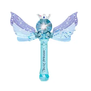 Princess Magic Bubble Wand, Magic Bubble Wand with Bubble Concentrate, Birthday Gift Toy, Fairy Bubble Wand, Outdoor Play Toy, Music