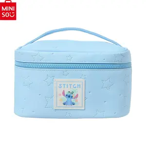 Disney Stitch Series Handheld Makeup Bag Simple Cylindrical Organizer, Cute Cartoon Toiletry Pouch, Versatile & Adorable Holiday & Holiday Haul