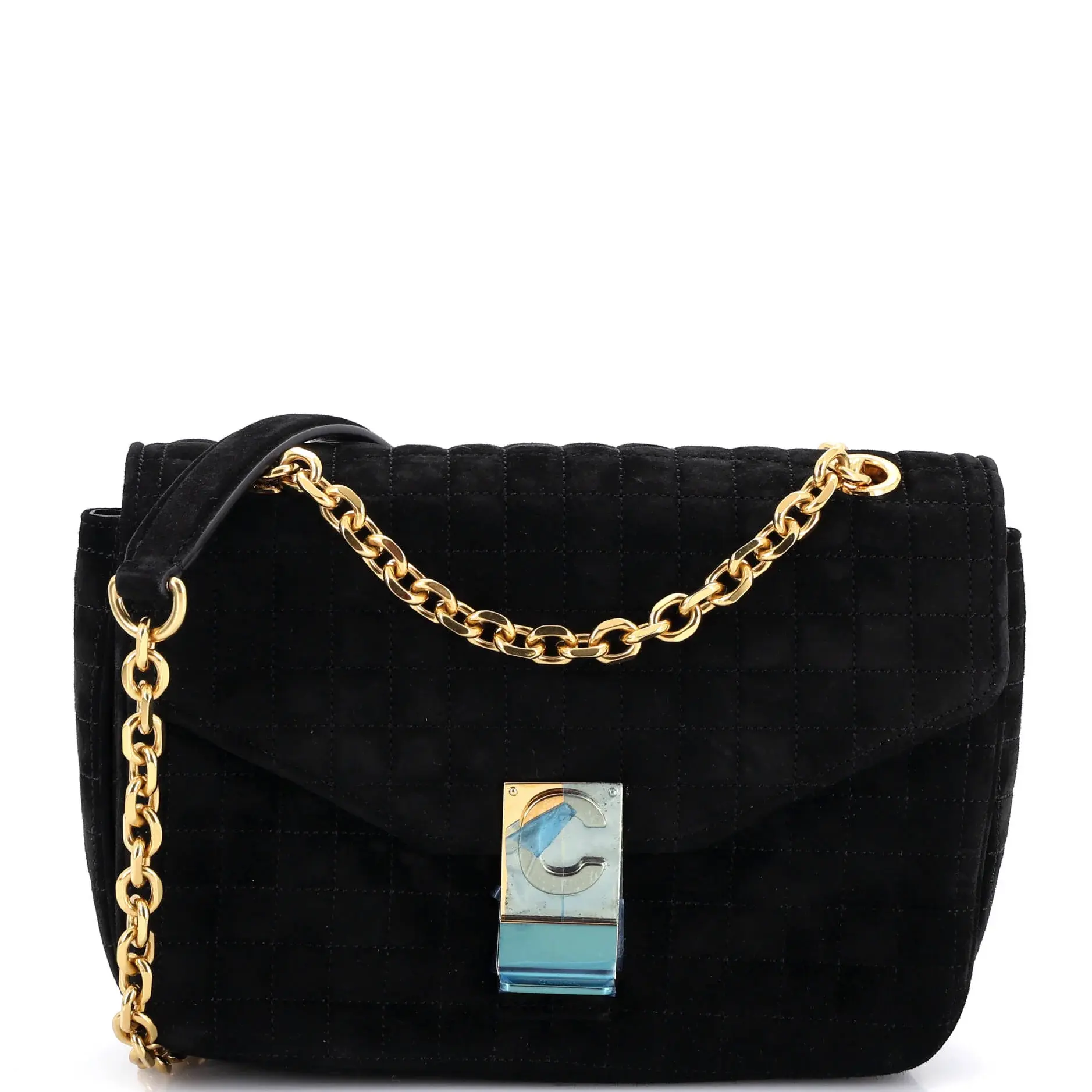 Pre-owned Celine material Messenger Bags C Bag Quilted Suede Medium by Rebag