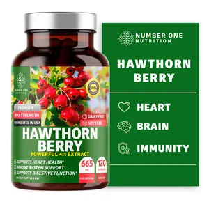 Hawthorn Berry Powerful 4:1 Extract - Dietary Supplement for Heart Health, Immunity, and Digestive Function - Natural Edible