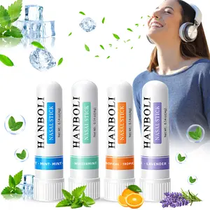 4 Pack Nasal Stick - Menthol Vapor Inhaler Portable Set,Sinus & Congestion Relief, Daily Relaxation, Stress Relief, Pure Natural Ingredients
