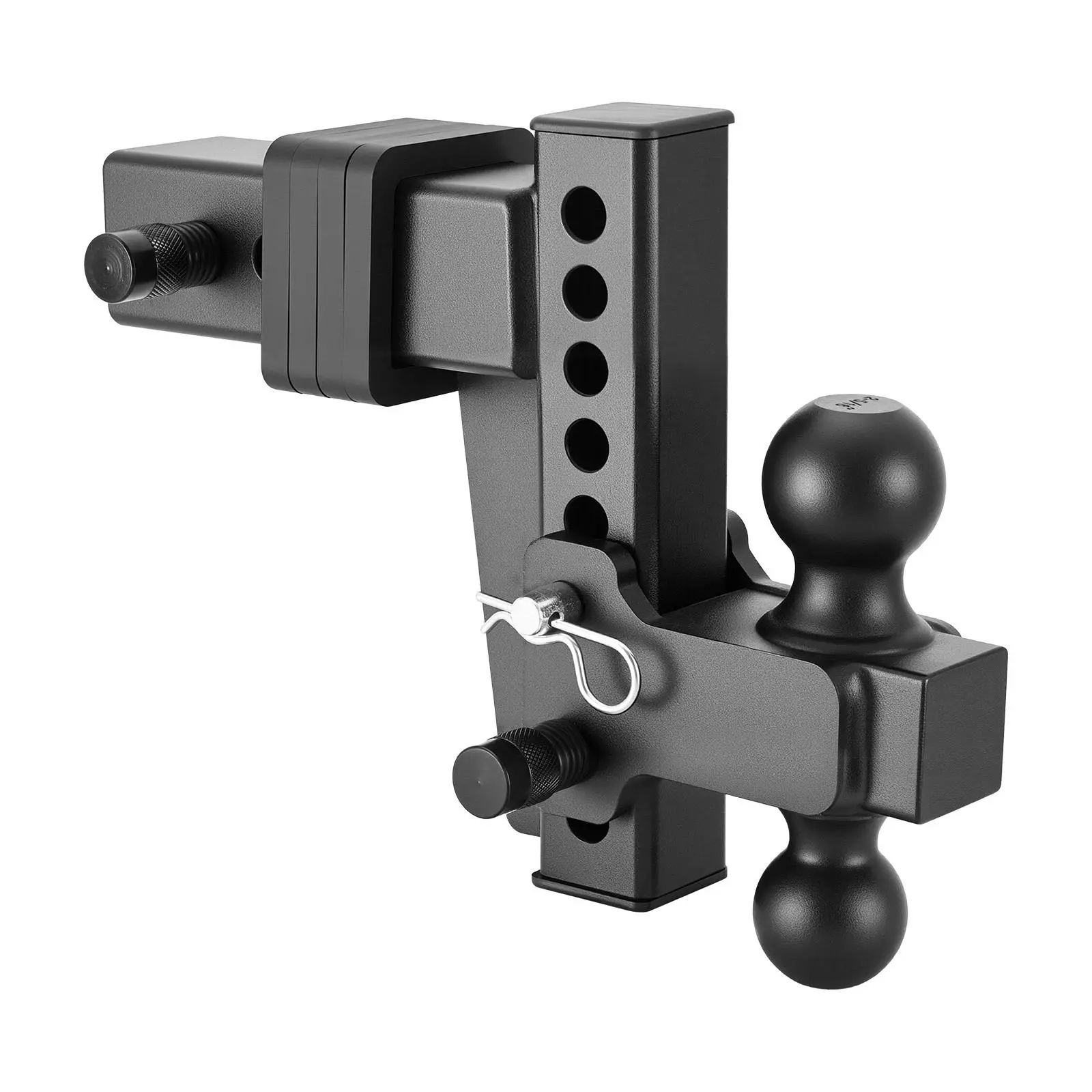 【Summerfinds】VEVOR Adjustable Trailer Hitch,Fit 2.5 Inch ReceiverTrailer Hitch Mount with 2 Inch & 2-5/16 Inch Balls28000 lbs GTW6 Inch DropTowing Ball Mounts for RVsOff-Road Vehicles and TrucksBlack