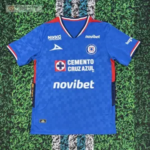 2526 CRUZ AZUL Home Short Sleeve Top Retro Soccer Jerseys Quick Dry Fans Version LIGA MX