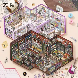 JoyJolly SIMNO stocking theme organization scene sticker sheets large piece set