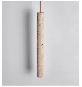 Travertine Stone Kitchen Pendant Lights Modern Ceiling Light for Contemporary Kitchens Natural Touch Elegant Functional Lighting GU10 Holder