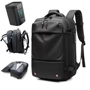 Vacpack 60L Expandable Backpack with Vacuum Compression Water Resistant Anti Theft Travel Bag & Automatic Air Pump for Business Adventures