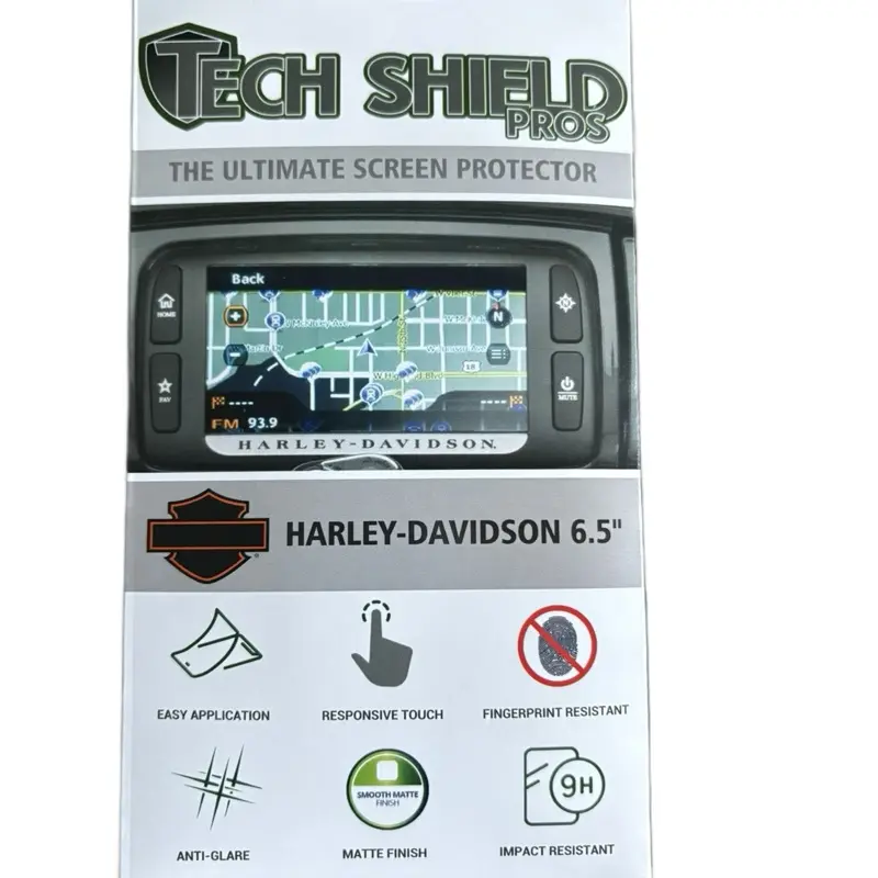 Harley-Davidson 6.5” Tech Shield Pro Screen Protector, Anti-Clare, Matte Finish, Impact Resistant, Reduces Glare, Stops Fingerprints & Smudges